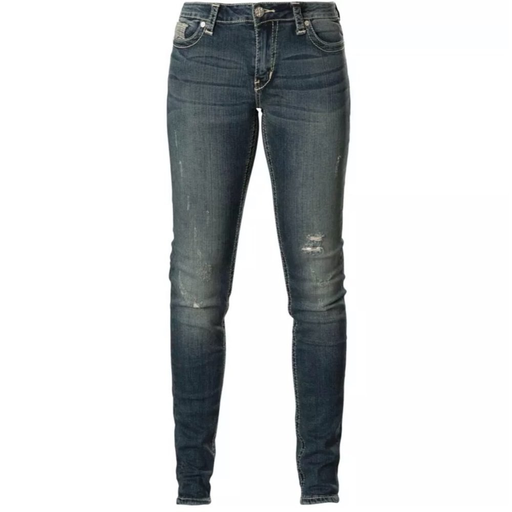 AFFLICTION Women's Denim Jeans JADE FLEUR GWEN Emb - Picture 2 of 12